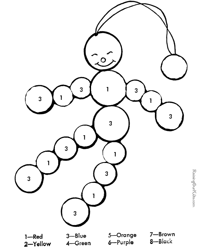 Free color by number pages for kids 014