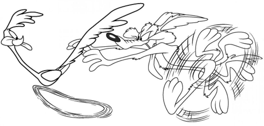 Road Runner And Wolf Printable Coloring Pages Creativity 