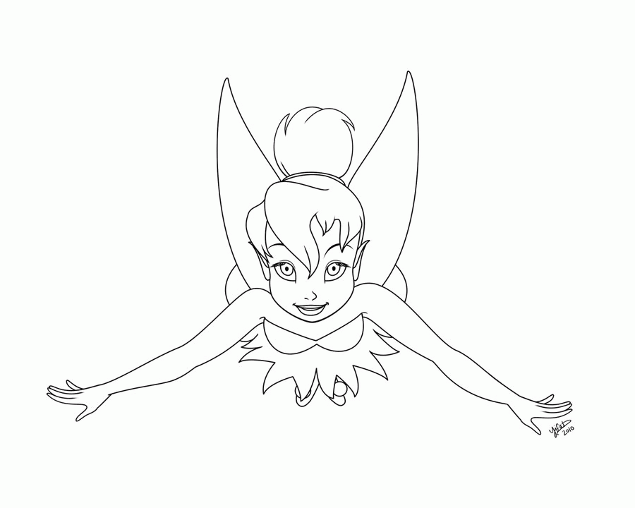 Tinkerbell - Coloring Page by PurePeachy on deviantART