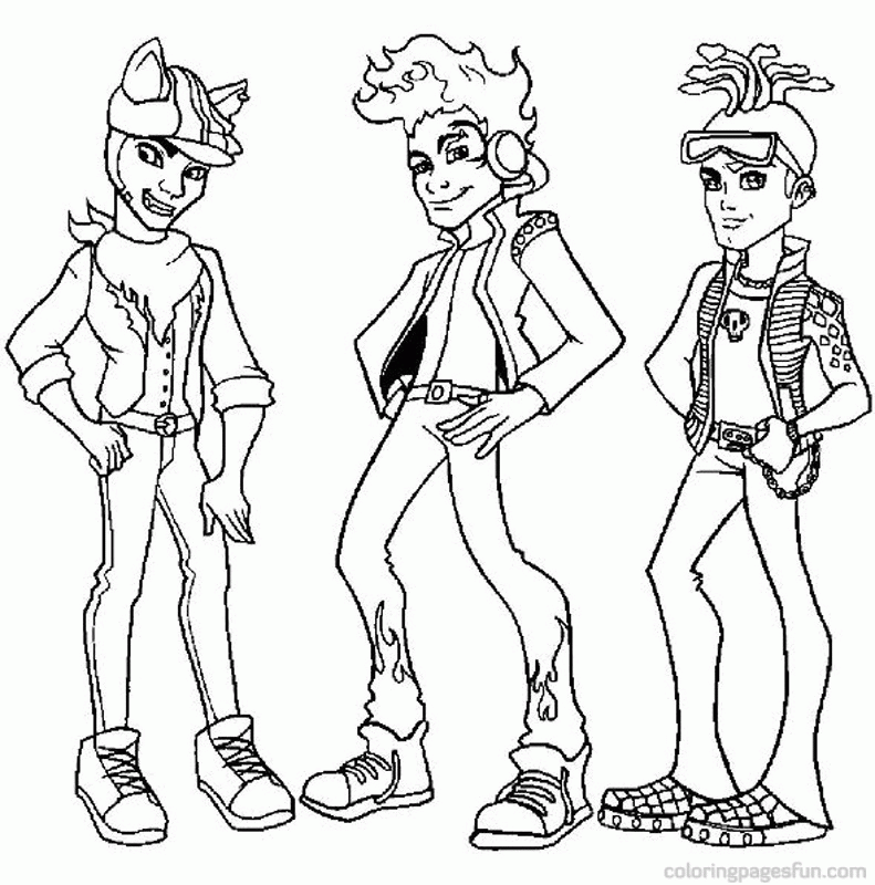 Monster High Monster High Boys Coloring Pages | Free Printable 