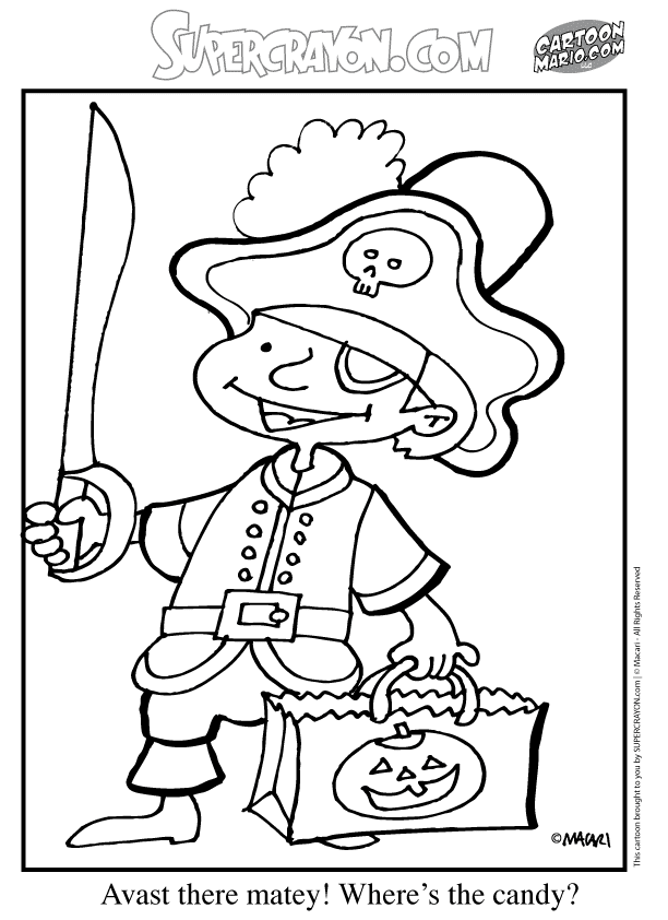 pirate halloween Colouring Pages
