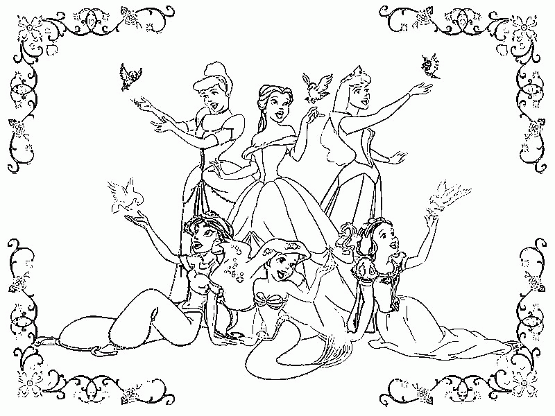 Disney Princess Coloring Page | Coloring Pages