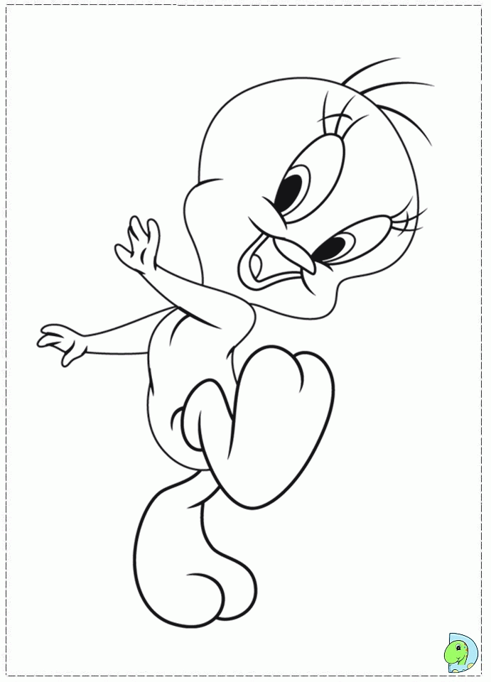 painting tweety Colouring Pages