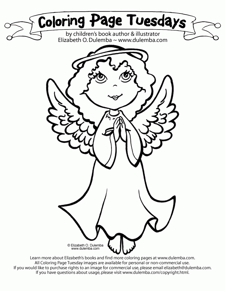 dulemba: Coloring Page Tuesday - Angel