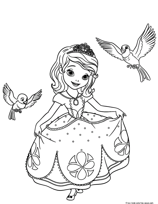 Sofia The First Printable Coloring Pages Coloring Home