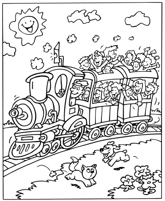 Trains | Free Printable Coloring Pages