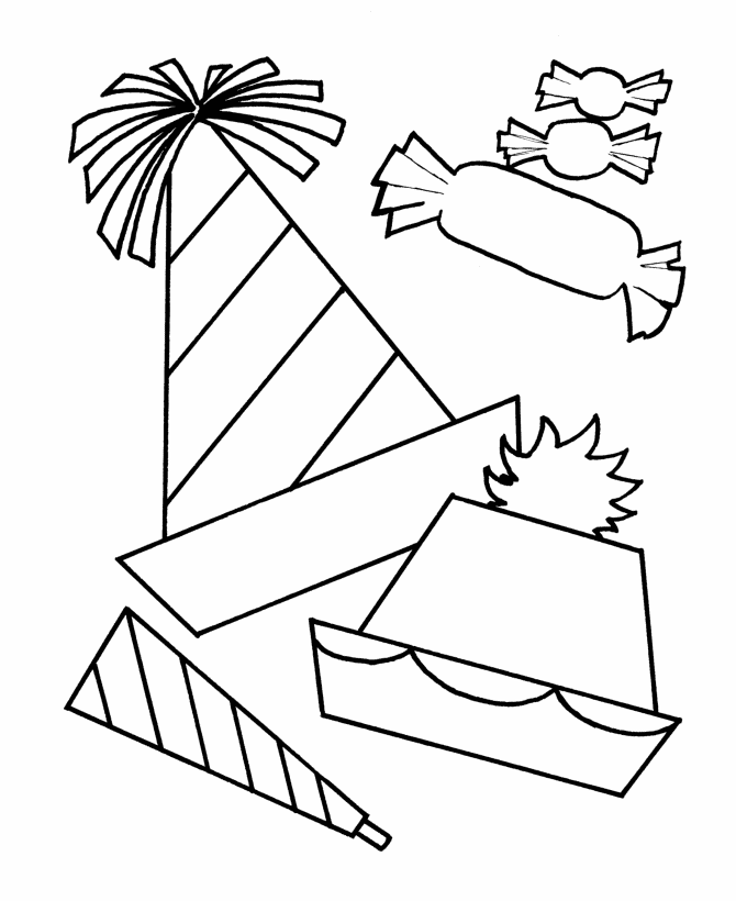 Simple Shapes Coloring Pages | Free Printable Simple Shapes Party 