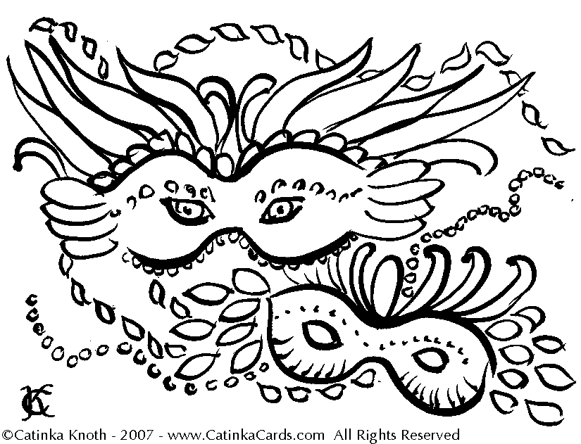 Mardi Gras Mask Coloring Pages 245 | Free Printable Coloring Pages