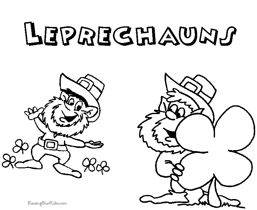 Leprechaun Picture to Color