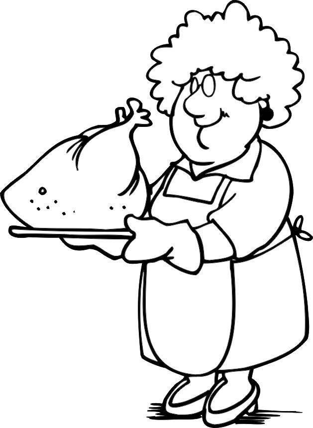 Mom Cooking On The Kitchen Coloring Pages | Coloring Pages For Kids