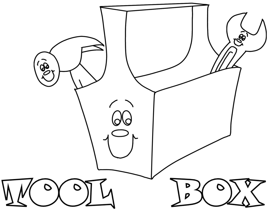 Printable Toolbox Construction Coloring Pages