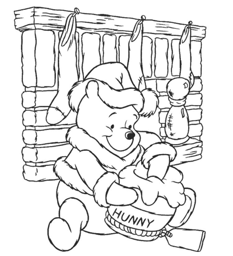 Winnie The Pooh Bear | Disney Coloring Pages