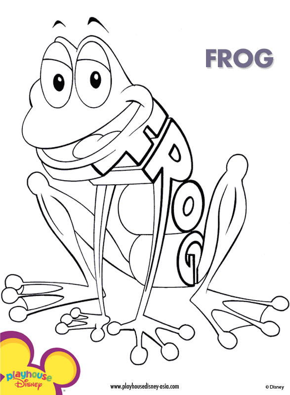 Word World frog coloring page