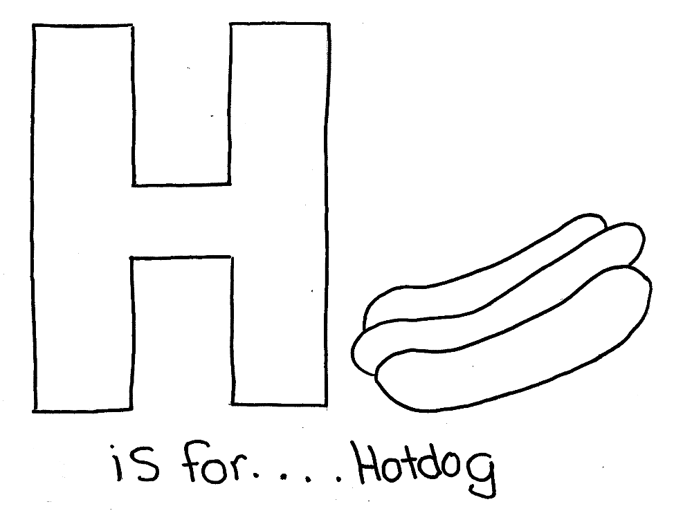 Download Hotdog Alphabet Coloring Page Or Print Hotdog Alphabet 