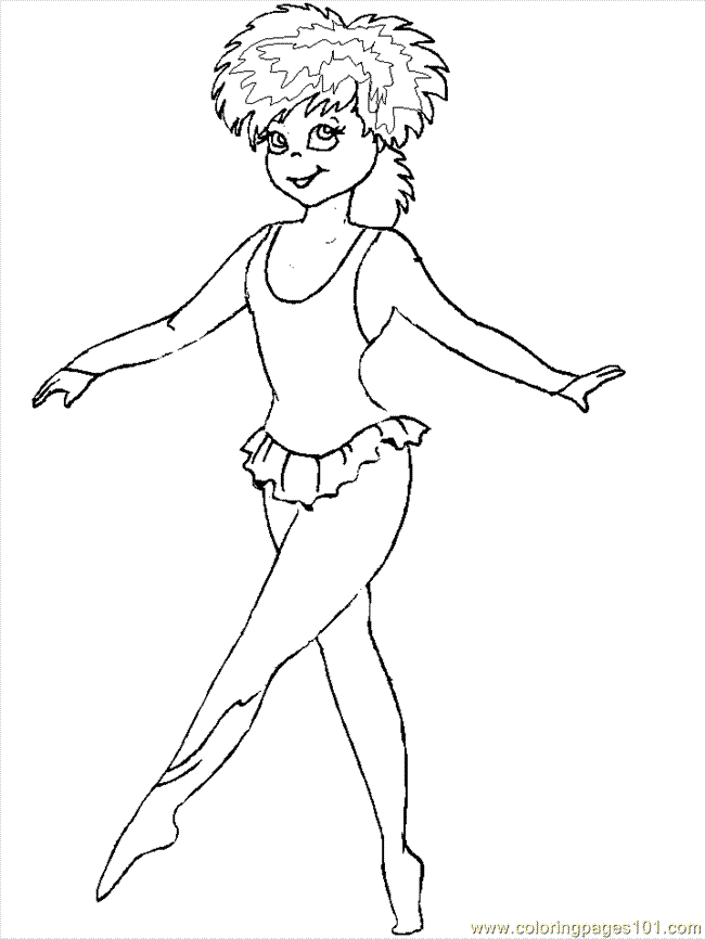 Coloring Pages Dancing 01 (2) (Entertainment > Dancing) - free 
