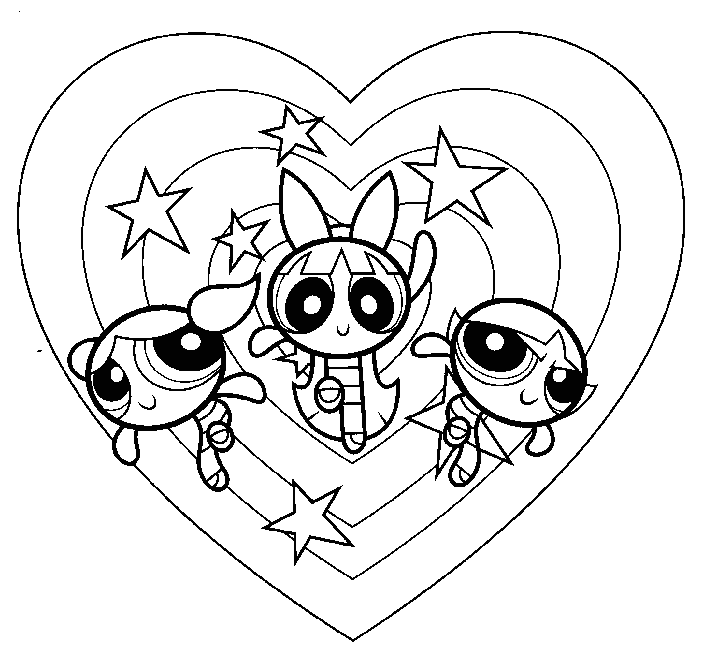 Pudgy Bunny's Power Puff Girls Coloring Pages