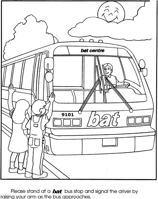 Bus station Colouring Pages