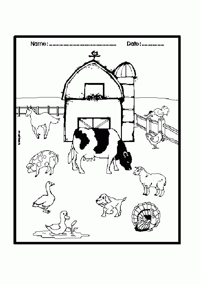 farmer and farmhouse Colouring Pages (page 2)