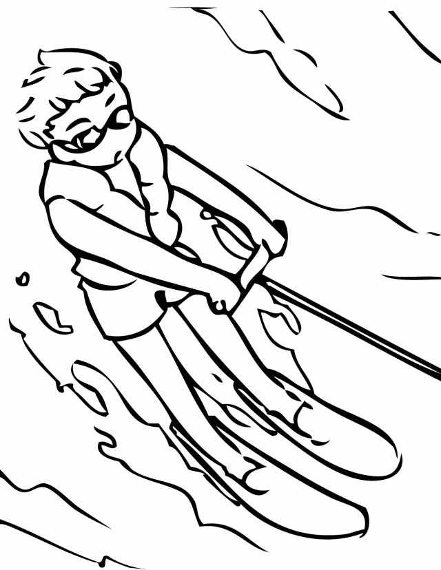 Water Skiing Coloring Page Handipoints 180600 Coloring Pages Of Water