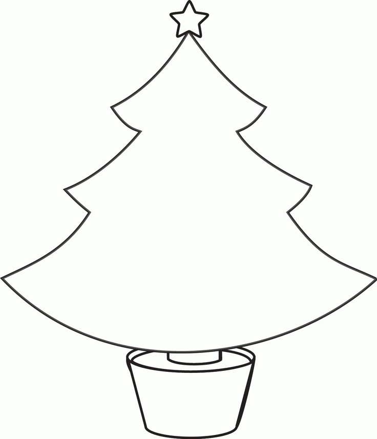 Plain Christmas Tree Digital Stamp | ATC IDEAS