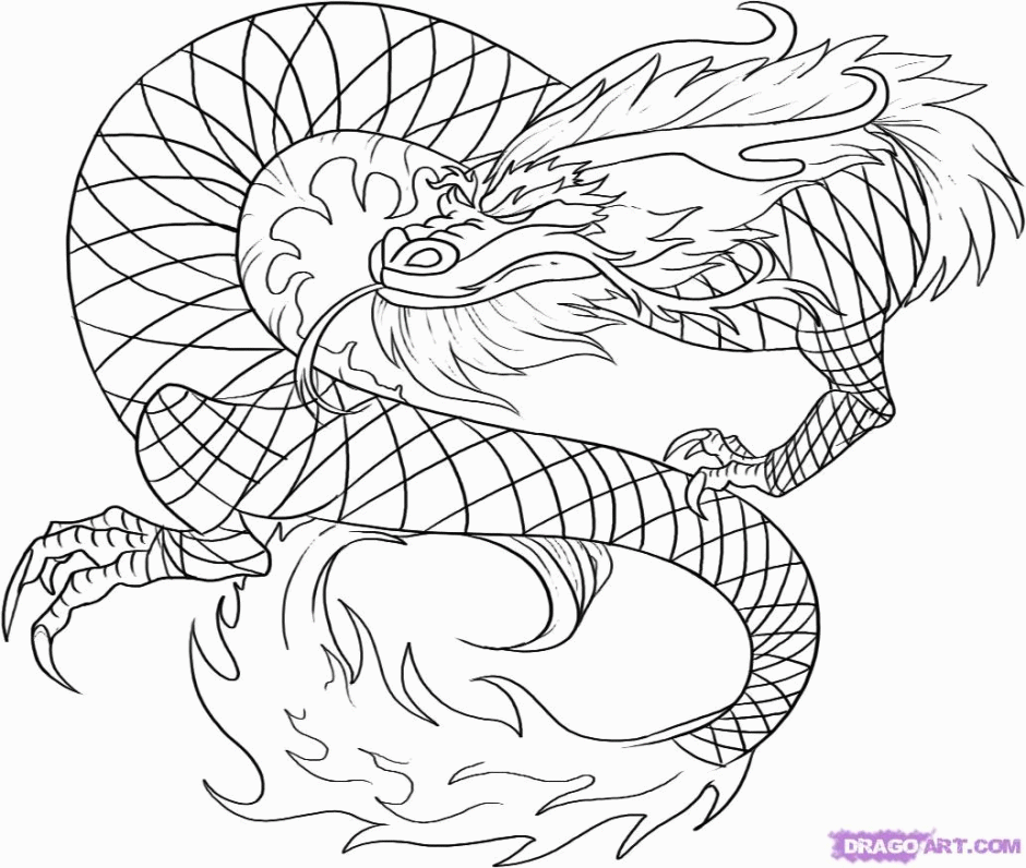 Cool Dragon Coloring Pages Coloring Picture HD For Kids 58733 Cool 