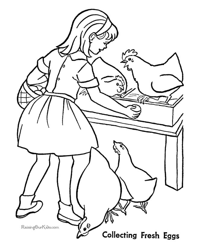 Coloring Pages Chickens Coloring Home