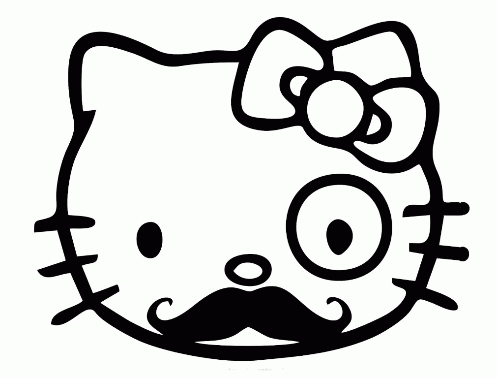 kitty face Colouring Pages (page 2)
