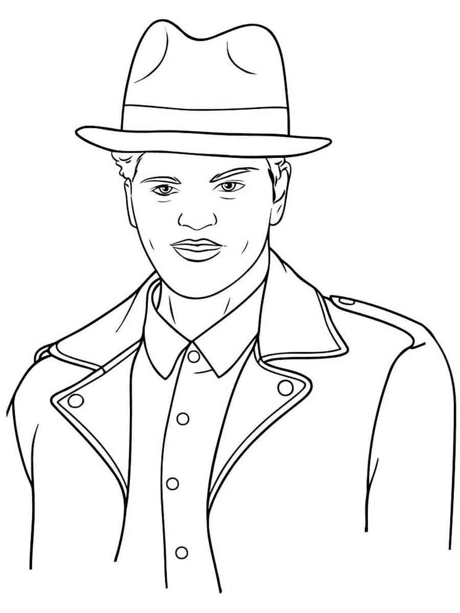 Bruno Mars coloring pages - Free Printable