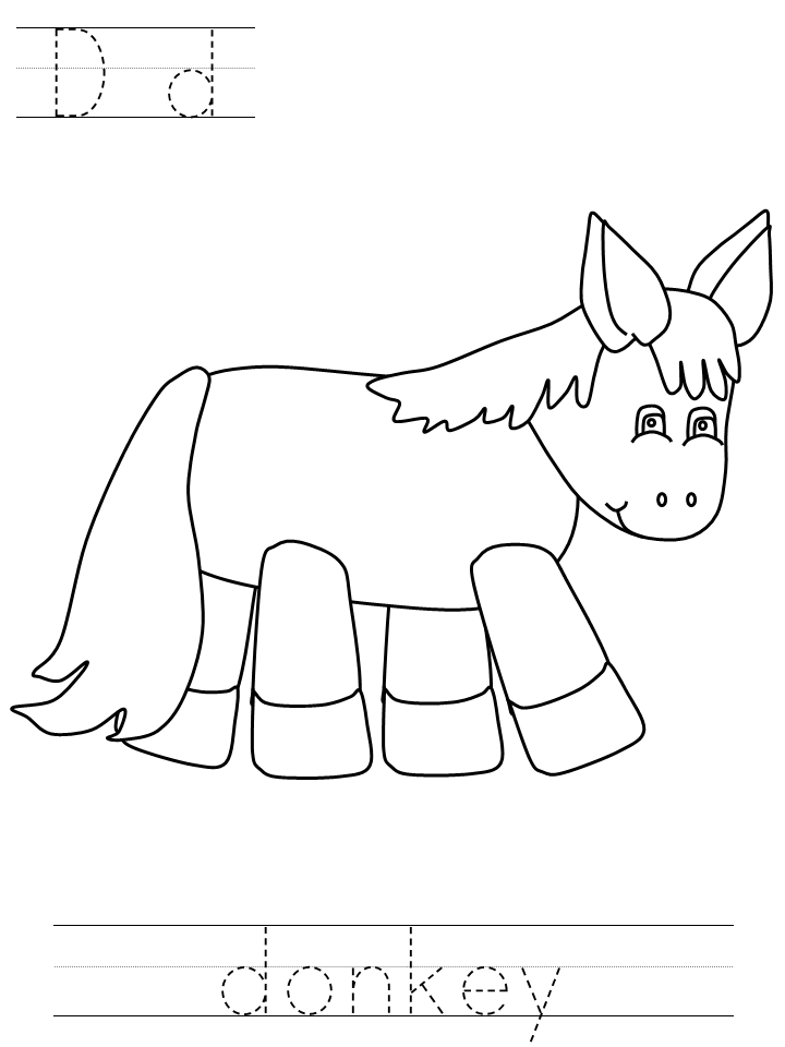 Nativity Donkey Coloring Pages | Cooloring.com