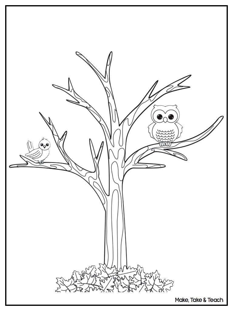 Free Coloring Pages Autumn Trees - Pages