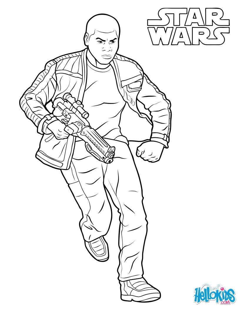 STAR WARS coloring pages - Finn - The Force Awakens