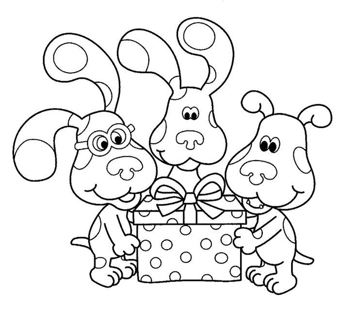 Blue birthday, Blues clues and Coloring pages for kids