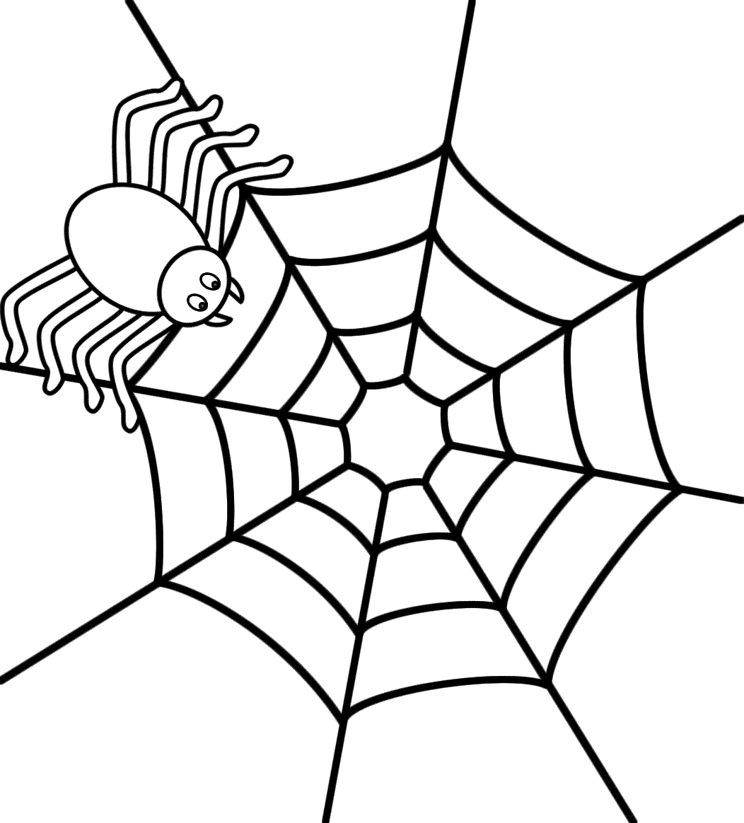 spider web coloring pages for kids | Only Coloring Pages