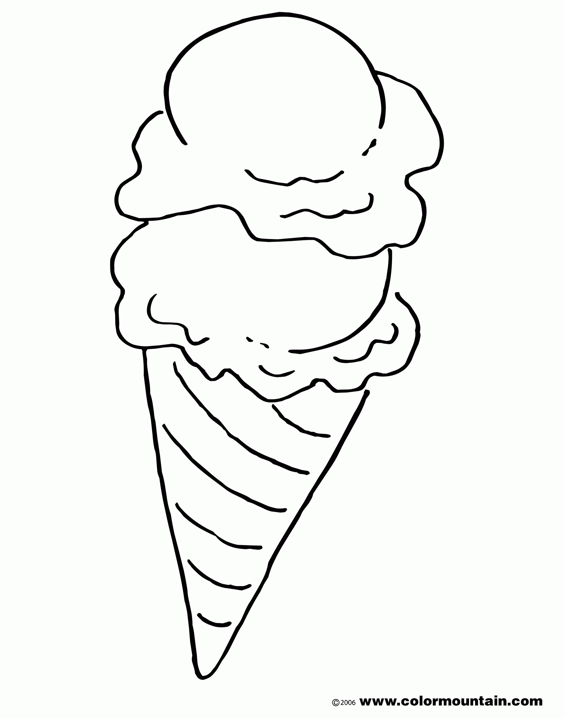 Ice Cream Cone Coloring Page - Create A Printout Or Activity