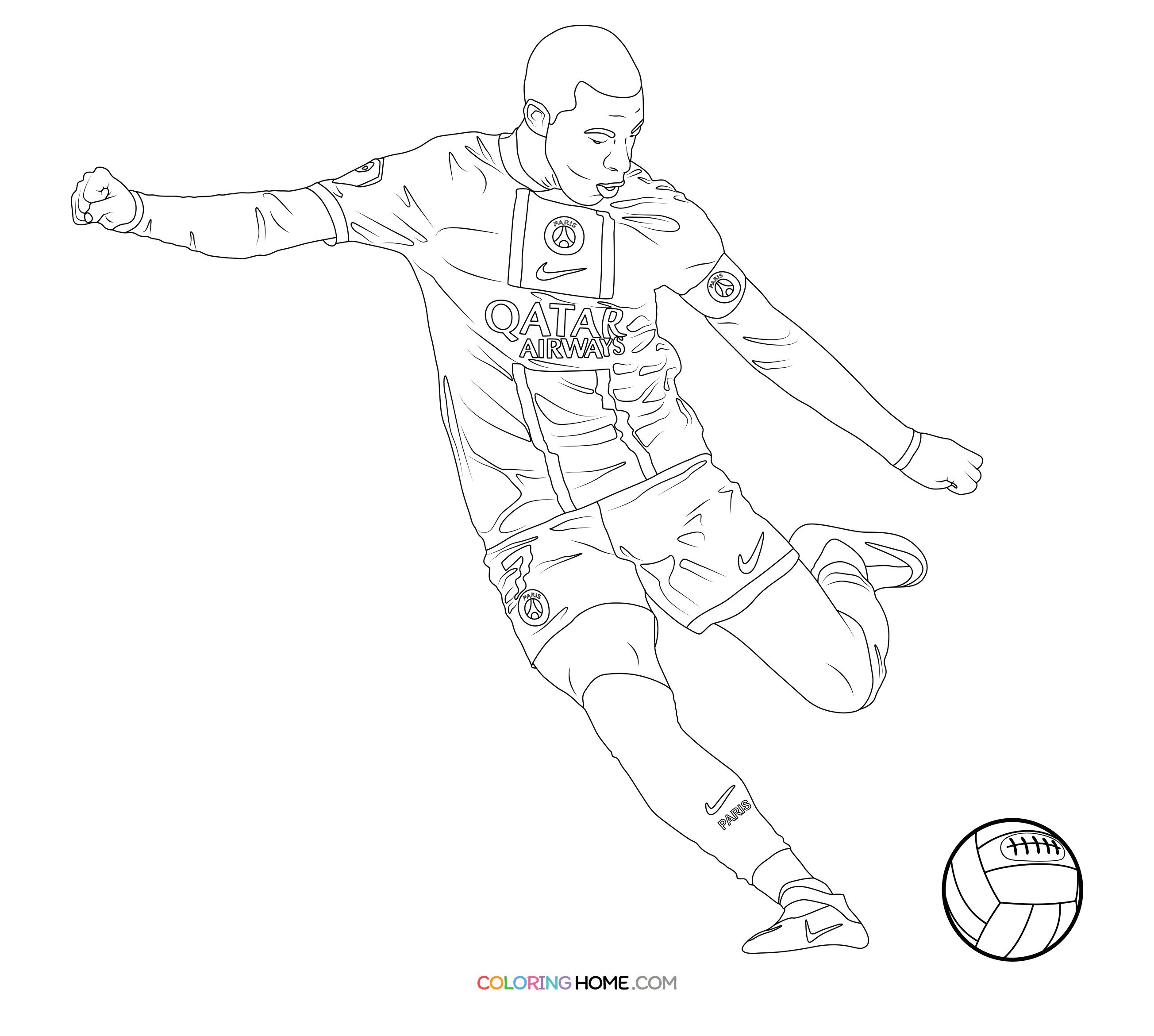Mbappe coloring page