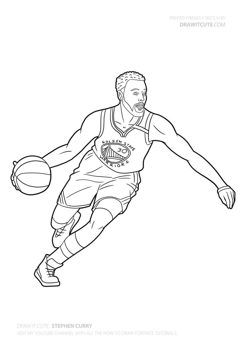 Stephen Curry #nba #nbaplayoffs #nbaplayers #draw #drawings #howto  #howtodraw #warriors #coloring… in 2023 | Coloring pages, Monster coloring  pages, Sports coloring pages