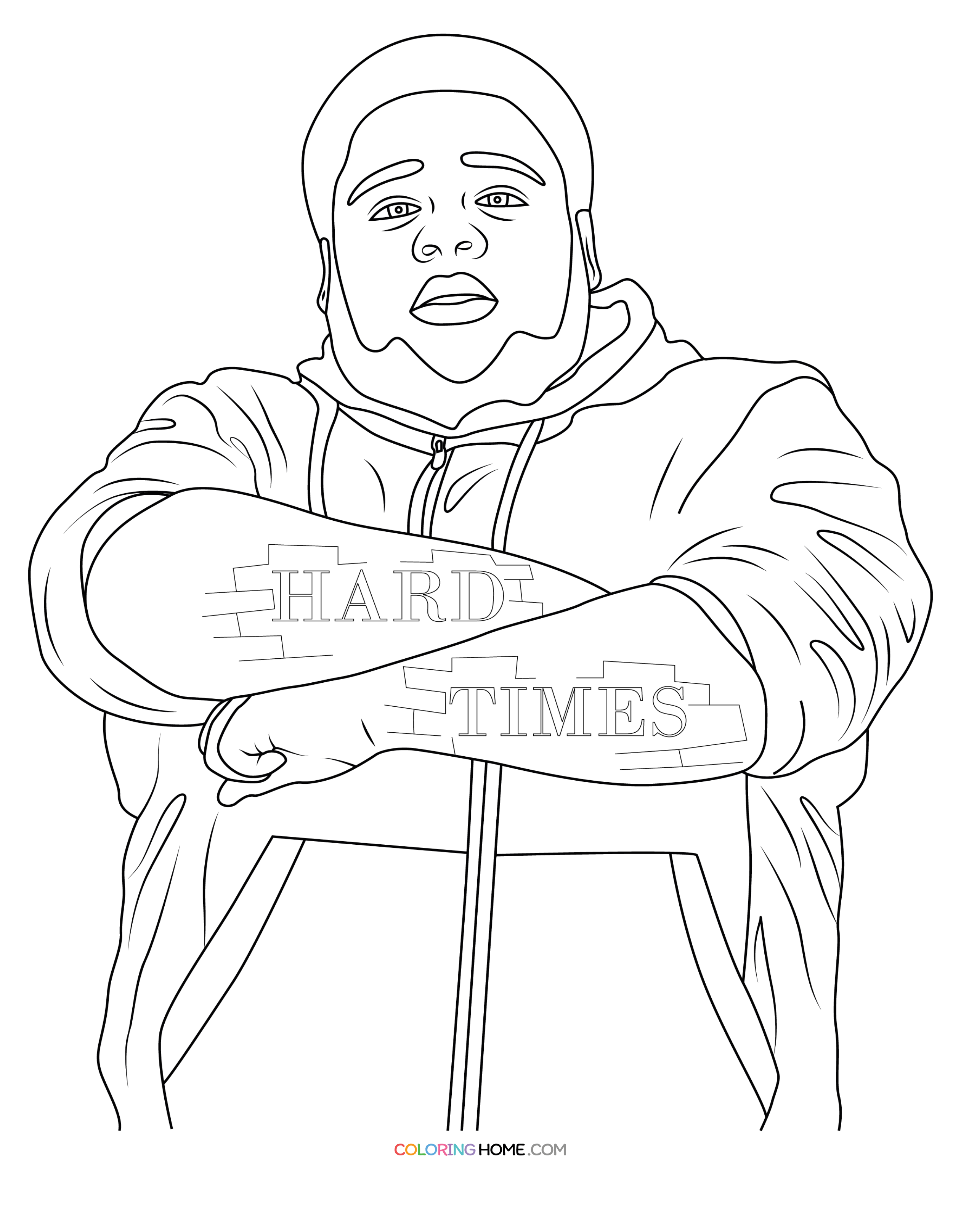 Rod Wave coloring page