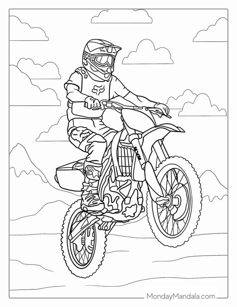 24 Motorcycle Coloring Pages (Free PDF Printables)