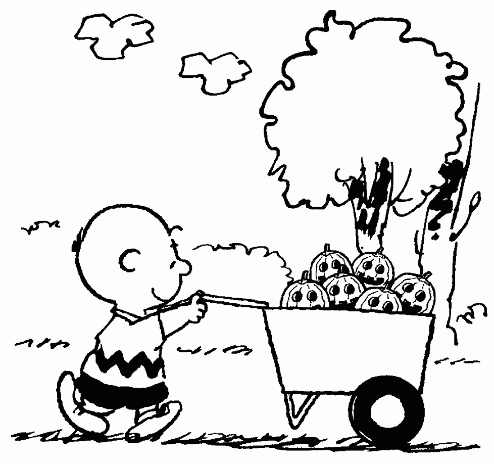 Charlie Brown And Snow Coloring Pages - Coloring Pages For All Ages