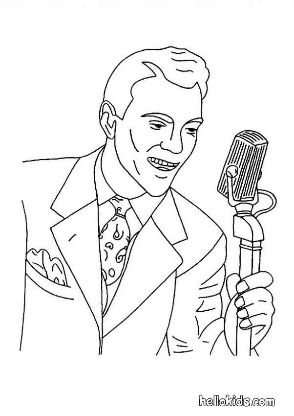 Singer Coloring Pages For Kids Sketch Coloring Page