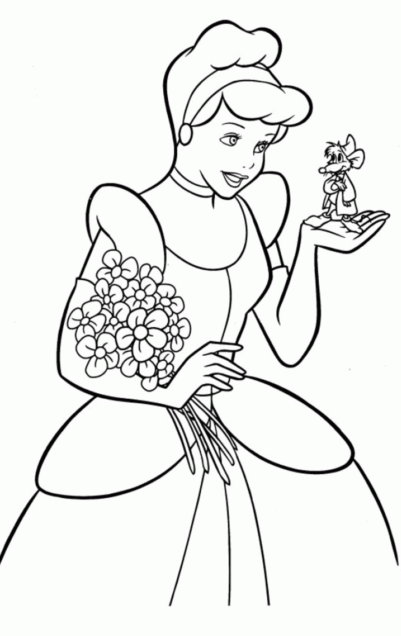 Cinderella Coloring Pages Print - Coloring Home