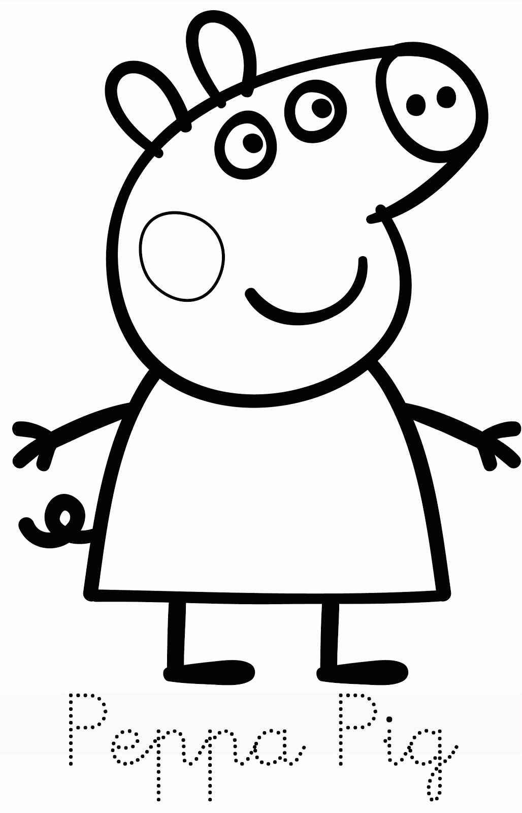 Peppa Pig Coloring Pages Free Printable Coloring Home