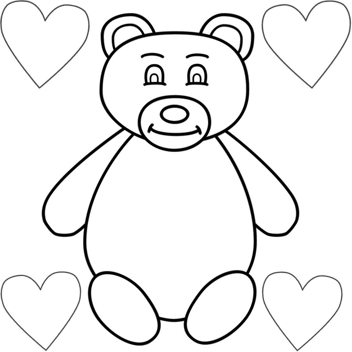Brown Teddy Bear Coloring Pages - Coloring Pages For All Ages