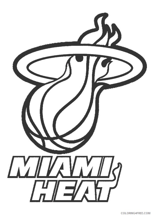 nba coloring pages miami heat Coloring4free - Coloring4Free.com