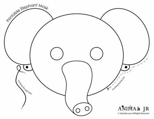 Animal-masks-coloring-pages | Printable animal masks, Elephant crafts, Animal  masks for kids