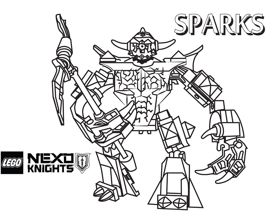 Sparks from Nexo Knights Coloring Page - Free Printable Coloring Pages for  Kids