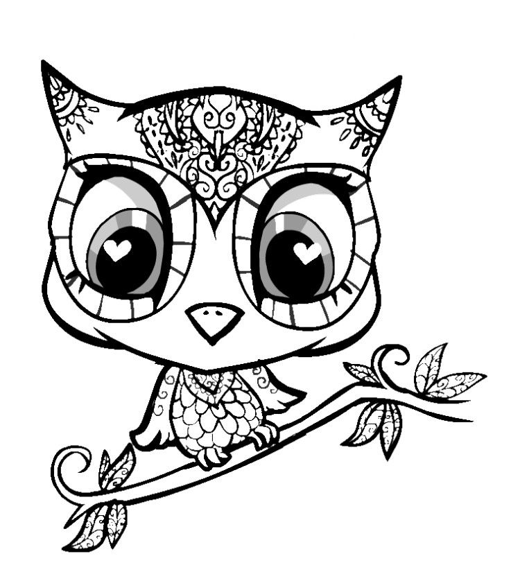 Cute Baby Owl Coloring Pages Owl Coloring Pages Animal Coloring Pages Mandala Coloring Pages Coloring Home