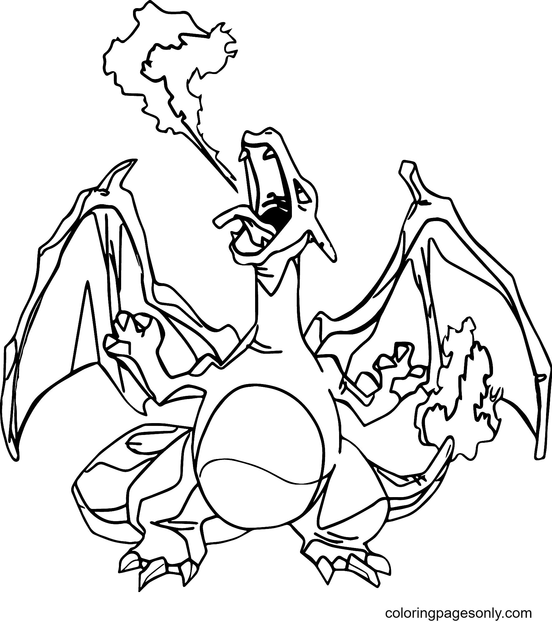 Pokemon Coloring Pages Charizard X (Page 1) - Line.17QQ.com