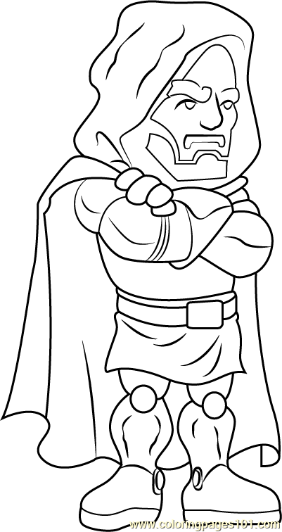 Dr. Doom Coloring Page for Kids - Free The Super Hero Squad Show Printable Coloring  Pages Online for Kids - ColoringPages101.com | Coloring Pages for Kids