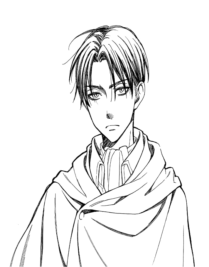 Printable Levi Ackerman Coloring Pages - Anime Coloring Pages